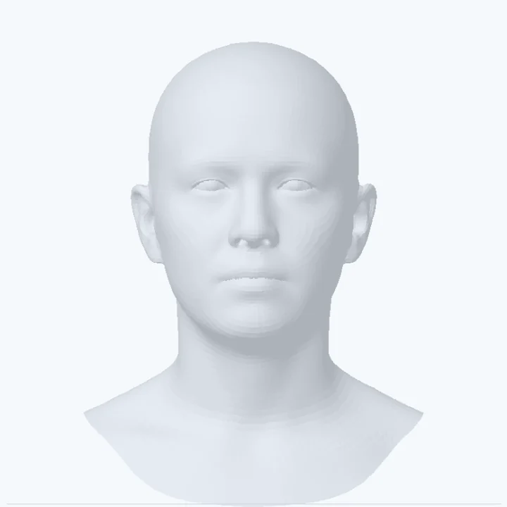 Smooth jaw-mass change on the same 3D face model